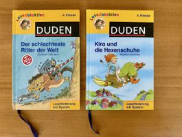 2x Duden Lesedetektive 4. Klasse Ritter + Kira