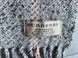 original Burberry Schal grau-schwarz cashmere/lambswool