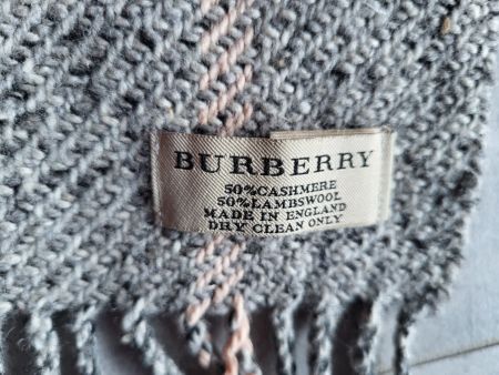 original Burberry Schal grau-schwarz cashmere/lambswool