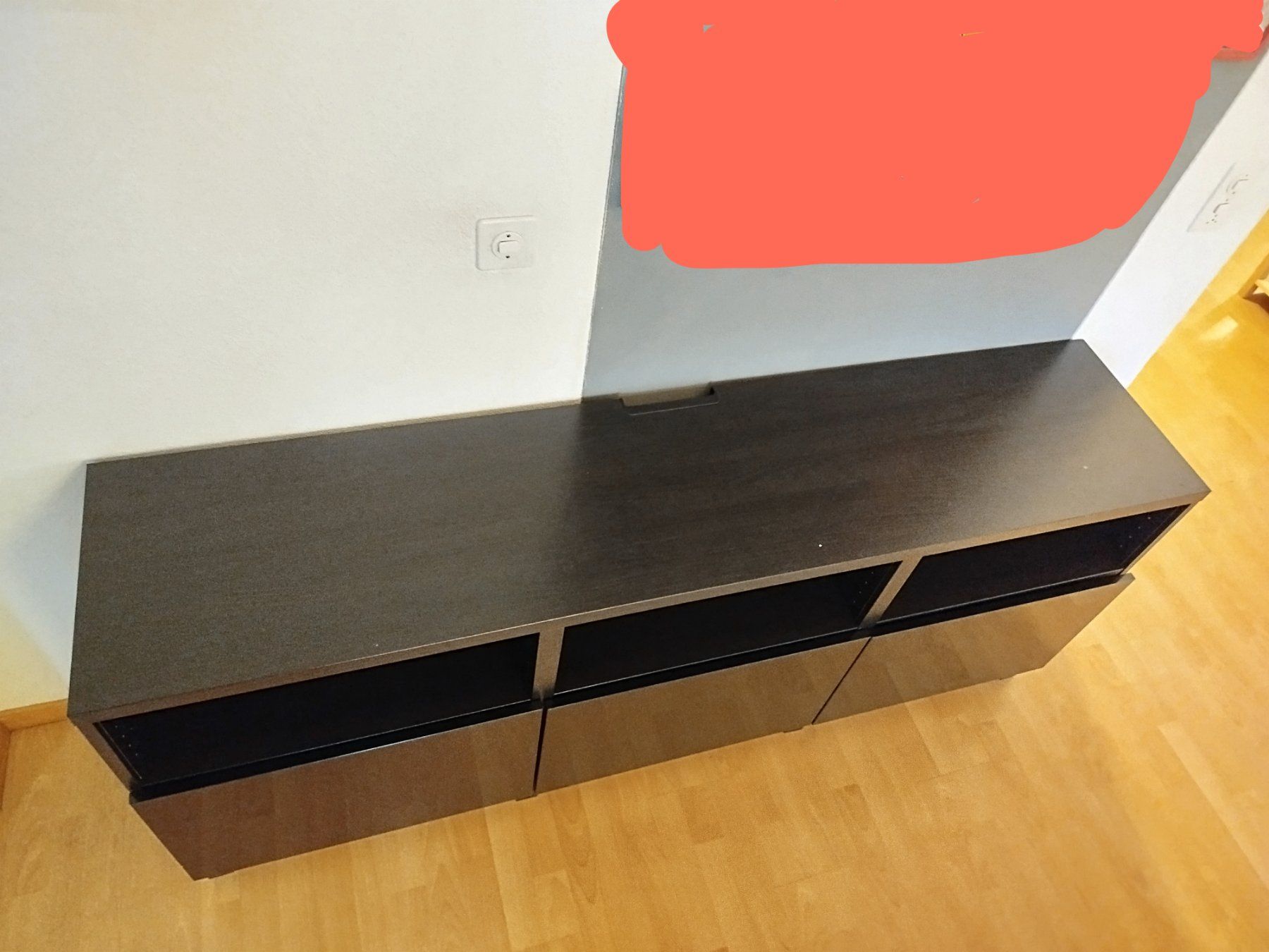 Cassettiere: Schwarze TV-Kommode mit 3 geräumigen Schubladen – Usato da Horw venduto da ces_lf82 3