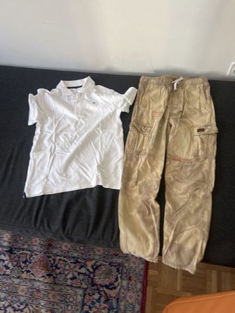 H&M Jogger Gr. 152 mit Löcher + Tommy Hilfiger Polo XL (16)