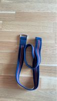 Neuve!Ceinture coton élastique FACONNABLE bleu marine rayure