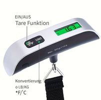 Neue Digitale Gepäck Waage mit Schlaufe und Hacken bis 50 kg