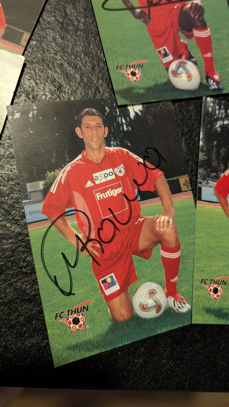 Autografi: FC Thun Autogrammkarten 29x Saison 02/03 – Usato da Rohrbach venduto da Zidane6 1