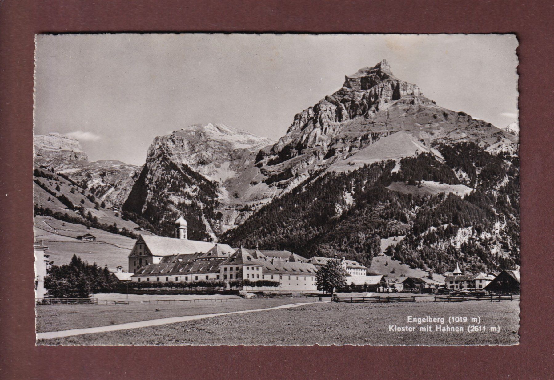 Cartoline postali: ENGELBERG - Kloster - Hahnen - 1946 – Usato da Pully venduto da nicecards-shop