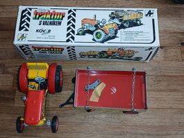 Vintage 70er Kovap  Traktor Blech Traktor & Anhänger 