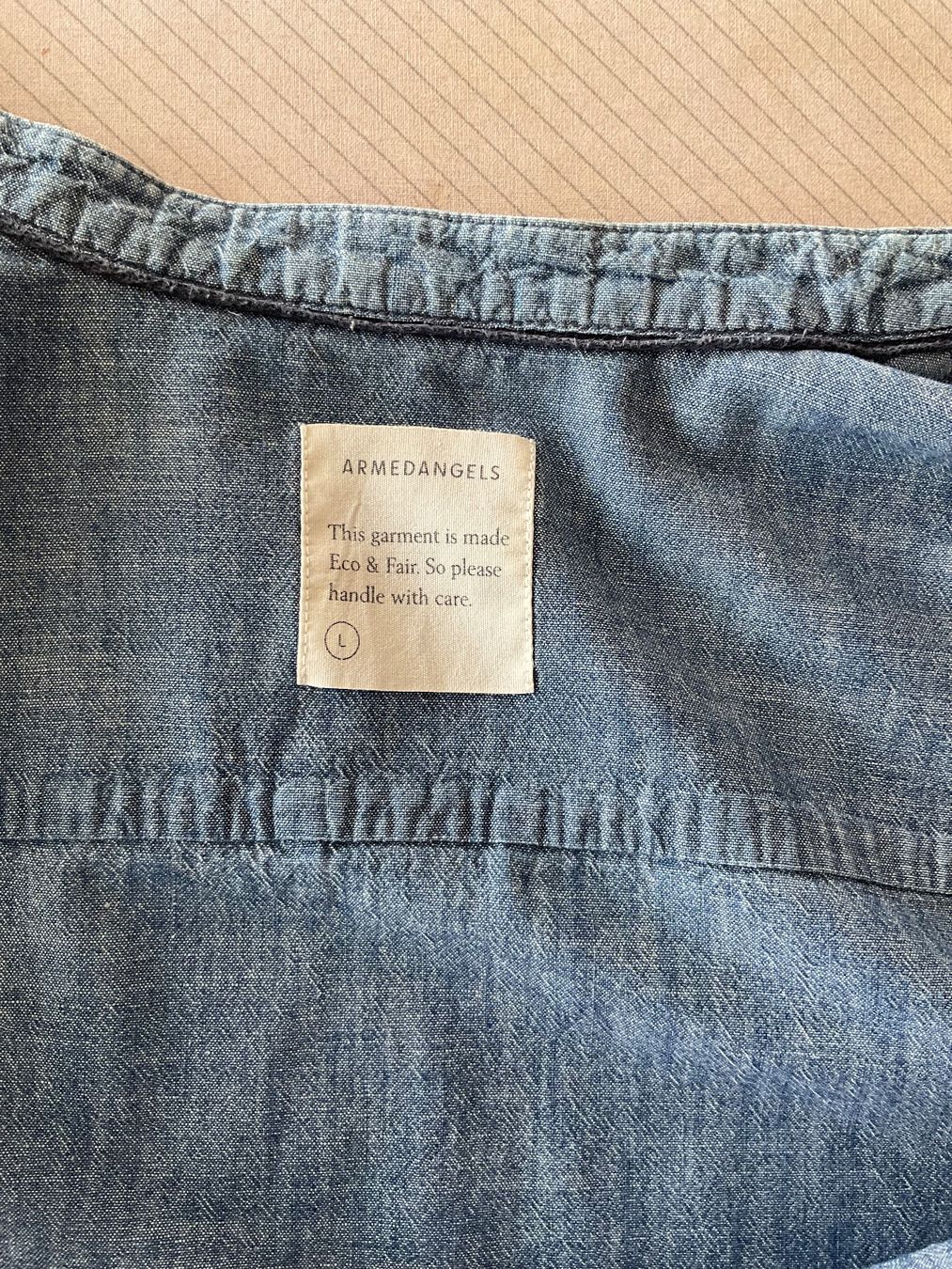 Camicie: Hemd Marke "Armedangels", blau, Grösse L, slim fit – Usato da Küssnacht am Rigi venduto da christianbueeler 3