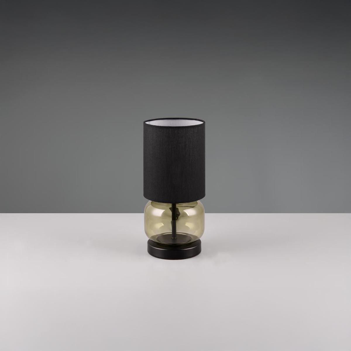 Lampade: Tischleuchte, Stoff, Glas, 28 cm Höhe – Nuovo (secondo la descrizione) da Kreuzlingen venduto da Smart-Light 1