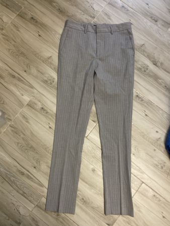 New Look Herren Sommer Anzughose, Gr. 38 RGrau gestreift