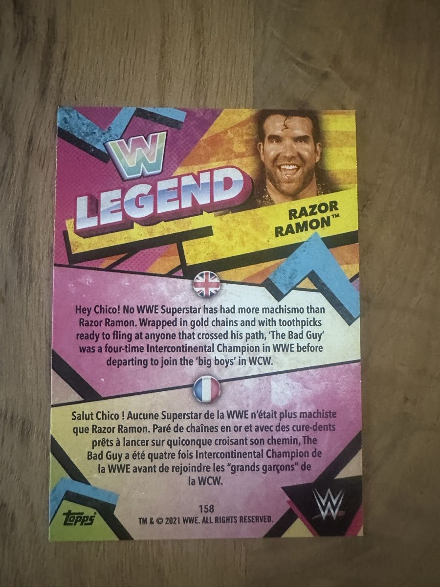 Topps Carte collezionabili: WWE Legend Razor Ramon Topps – Nuovo (secondo la descrizione) da Luzern venduto da LuzernTCGLab 1
