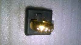 RING EDELSTHAL,,VERGOLDET MIT ECHT KRISTALL