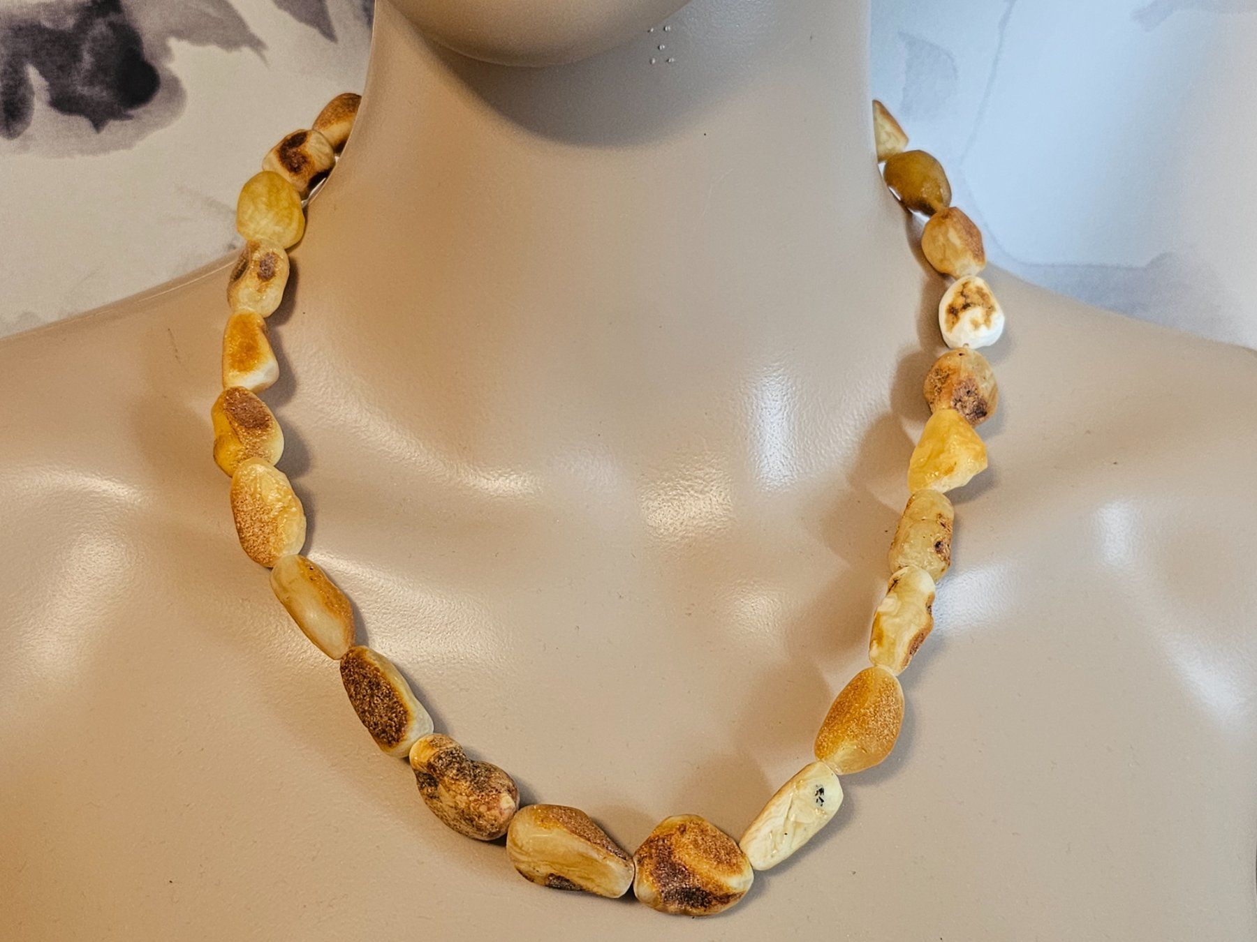 Catenine: 34g Roh bernsteinkette Königsbernstein butterscotc Bernstein – Nuovo (secondo la descrizione) da Riedt b. Erlen venduto da Gottestraene 9