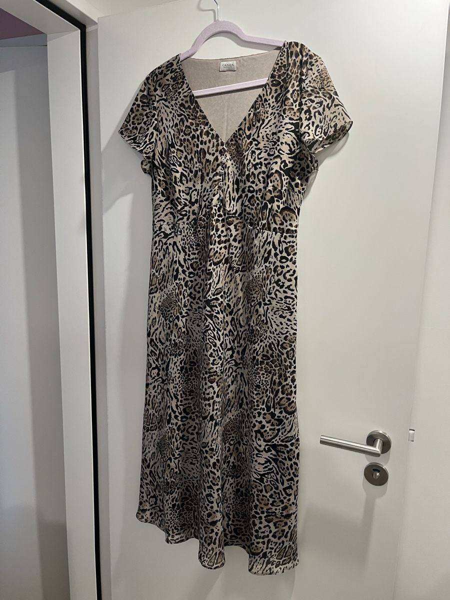 Vestiti: Vintage Canda Kleid, Leopardenmuster, Gr. 44 – Usato da Zürich venduto da Closetbesties