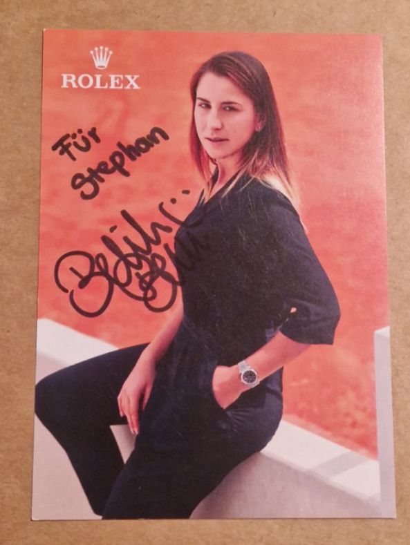 Autografi: Belinda Bencic - handsigniert – Usato da Menziken venduto da Autogramme