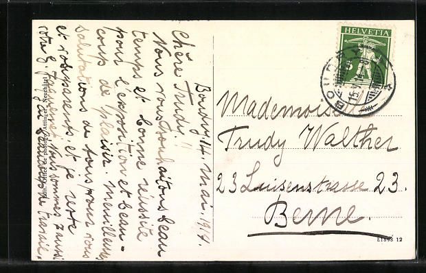 Cartoline postali: Boudry, Les Marronniers, Pensionat de De – Usato da Berlin venduto da bartko-reher 1