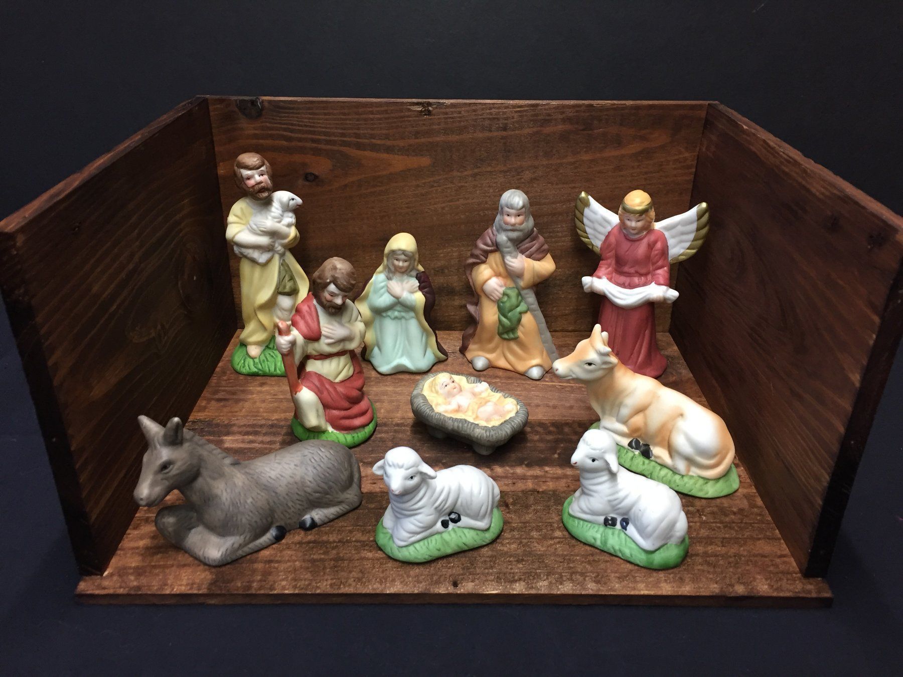 Statuette: 10 Vintage Krippenfigur – Usato da Schaffhausen venduto da vintageville 9