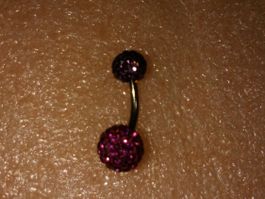 bauchnabel piercing,,mit echt kristall,,lela farbe