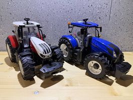 BRUDER - Traktor blau & rot  ( 2 Stk.)