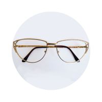 Brillenfassung fein Damen GENNY gold VINTAGE NEU