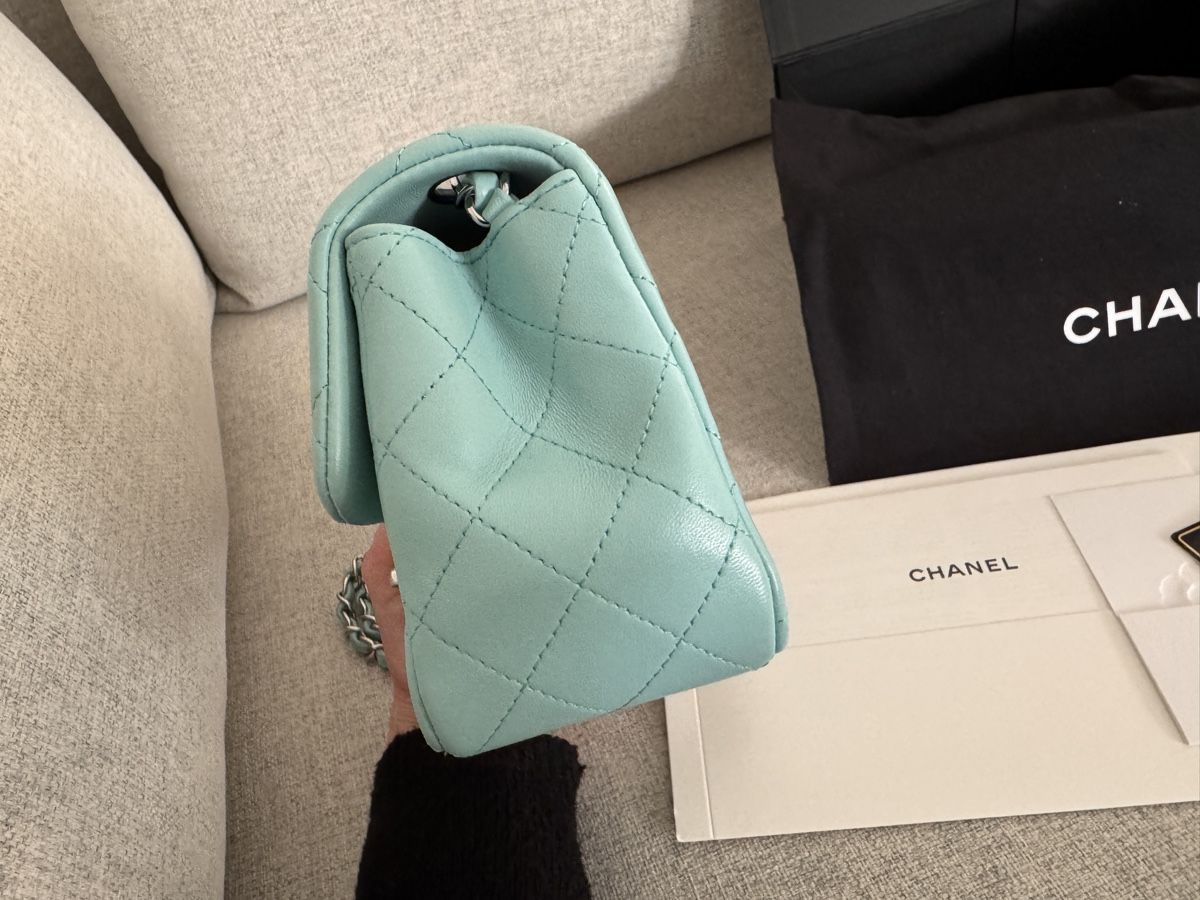 Chanel Borse da donna: Chanel Mini Flap Bag - Tiffany Blue – Usato da Therwil venduto da as_good_as_new 3