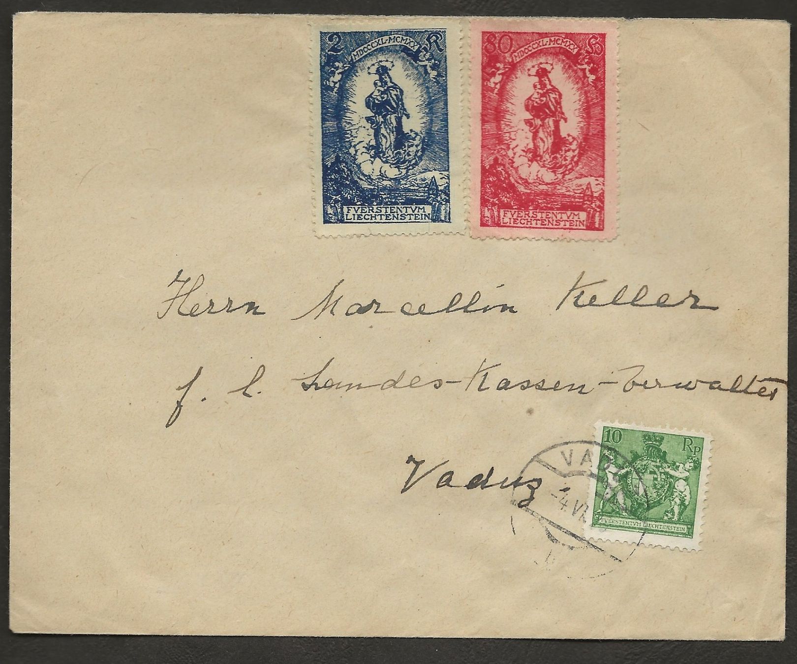 Tutti i francobolli: Brief Liechtenstein  Vaduz Vaduz – Usato da Au ZH venduto da xelagreb01