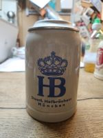 Bierkrug HB Staatliches Hofbräuhaus München Zinndeckel (T)