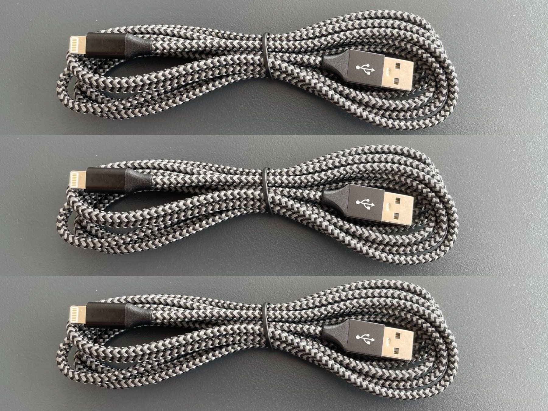 Apple Kabel: 3x iPhone MFi Kabel USB-A to Lightning 2m, Fastcharging&Data – Neu und originalverpackt aus Hinwil von jeglat