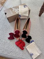Slippers pointus en daim corail