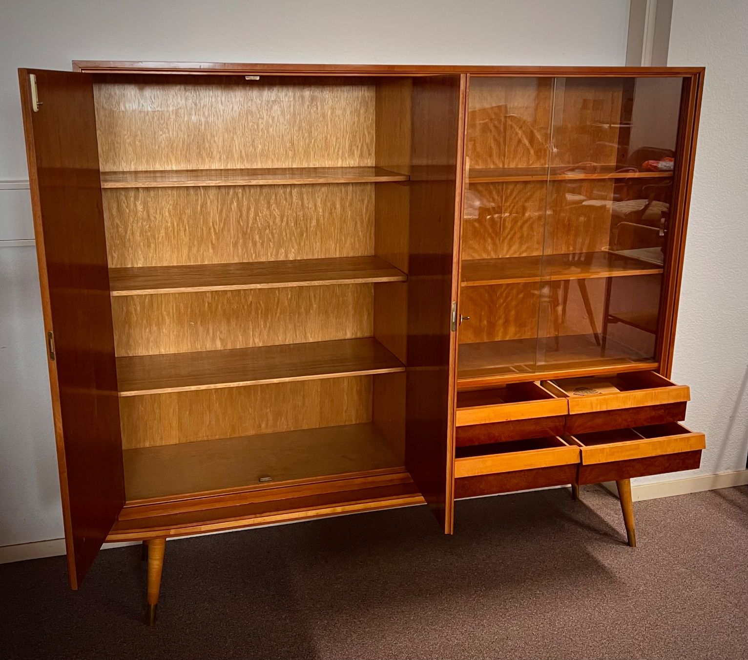 Armadi: Highboard "Modell Kurt", PGH , Kamenz, DDR, 1964 – Usato da Tecknau venduto da smoothtentacles 2