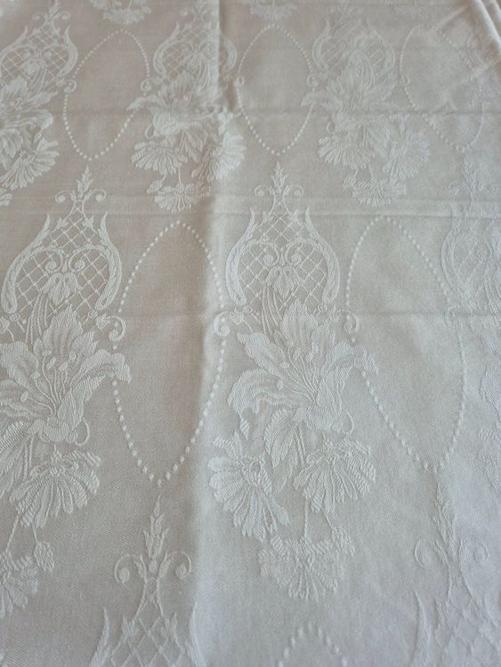 Erwin Müller Jacquard-Damast Tischdecke Remscheid Weiss 130x220 Cm Erwin Mueller