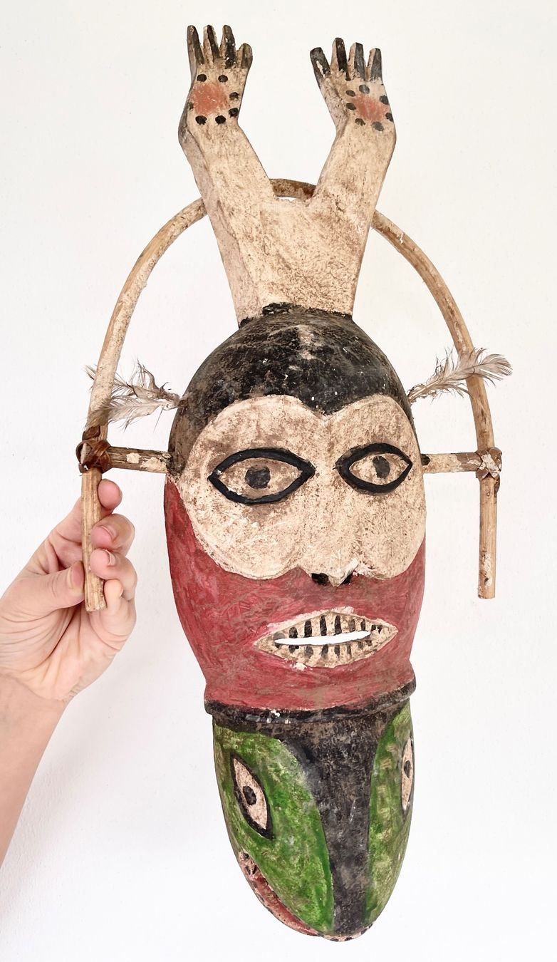grosse seltene alte Eskimo Indianer Inuit Maske Höhe 49 cm (D'occasion ...