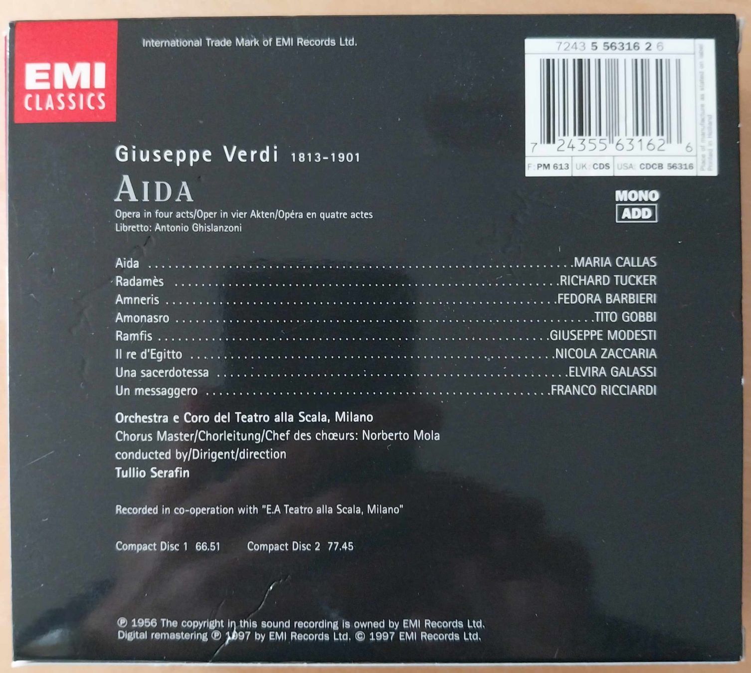 CDs: Verdi - Aida - Tullio Serafin – Gebraucht aus Seuzach von wie_c66v 1