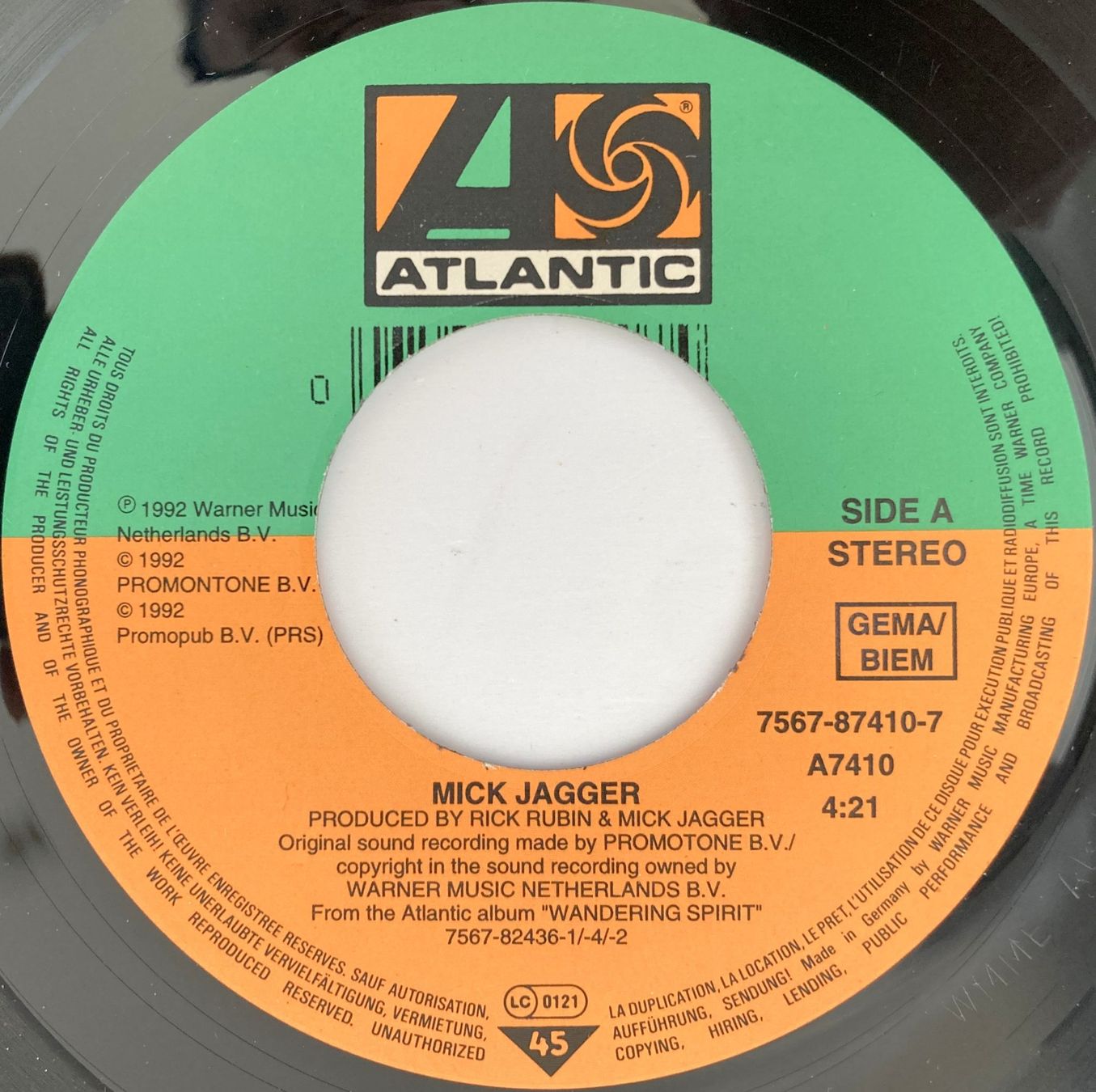 Schallplatten: ROLLING STONES / MICK JAGGER - SWEET THING – Gebraucht aus Bottens von hotter-than-hell 2