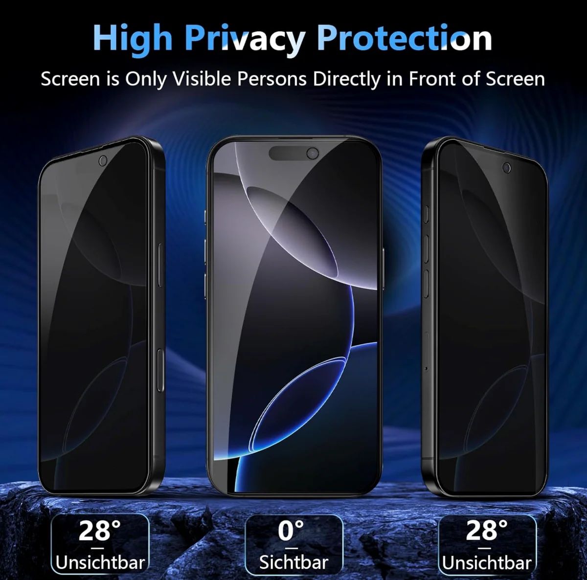Fogli trasparenti: iPhone 15 Pro Max Anti Spy 9H Härte Panzerglas / Privacy – Nuovo e nell'imballaggio originale da Zürich venduto da MobileEmpire 1