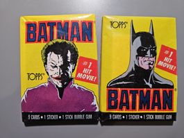 Batman Topps Sammelkarten, ungeöffnete Packs von 1989!