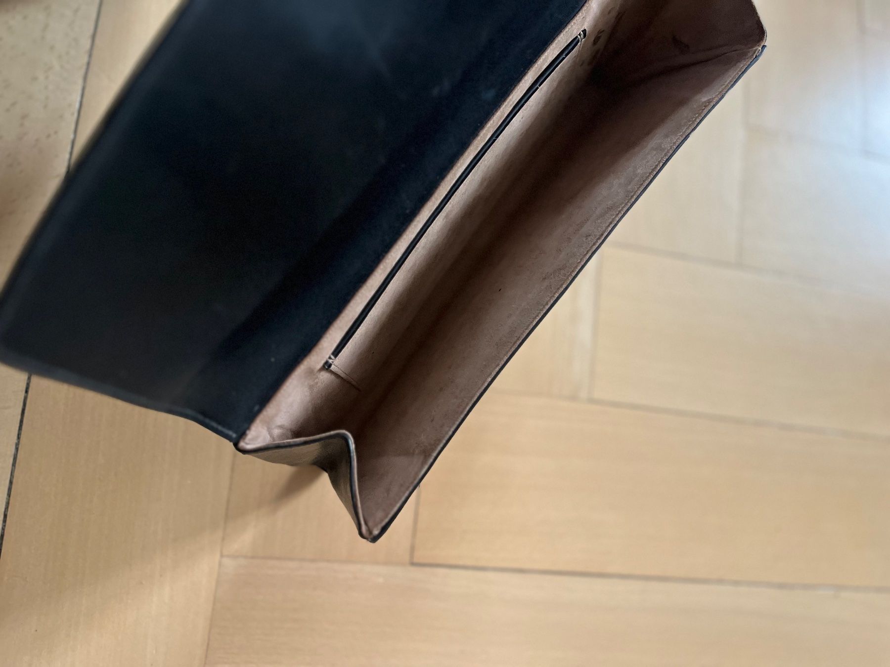Borse: Vintage Clutch Bag Leather black – Usato da Baden venduto da ElenArt 2
