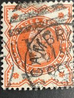 👑 Großbritannien Queen Victoria 1887 ONE HALFEPENNY: Porto