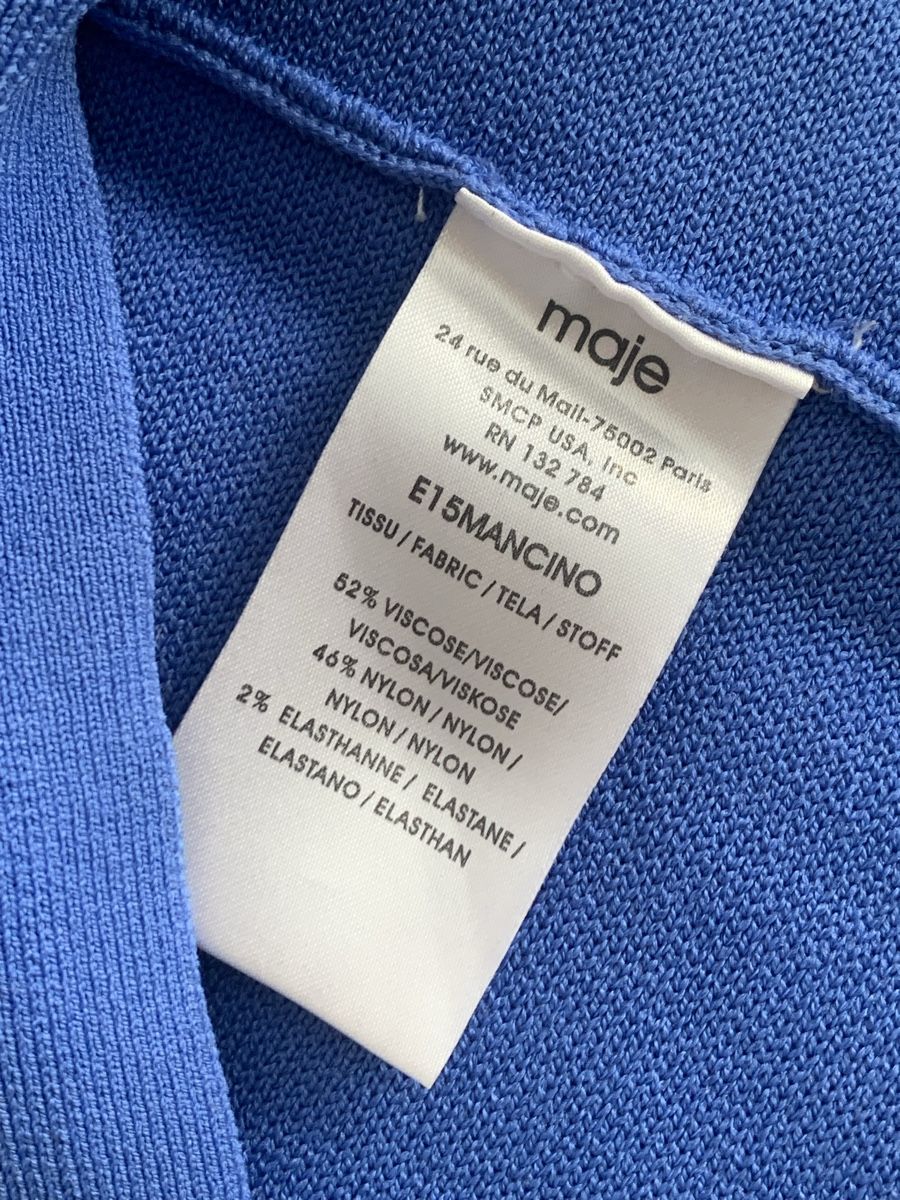 Maje Maglioni & Felpe: Pull MAJE bleu 💙🦋oversize - taille 2  – Usato da Lausanne venduto da Xiaoxi 4