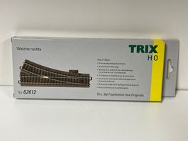 TRIX 62612 Weiche rechts 188,3 mm • R2 = 437,5 mm • 24,3° H0