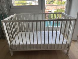 Kinderbett IKEA weiss Holz 60x120 cm guter Zustand