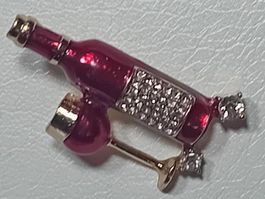 modeschmuck,brosche,,mit kristall
