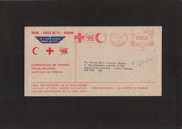 Air Mail-Flugbrief Rotes Kreuz , Schweiz - USA , 9.8.1971