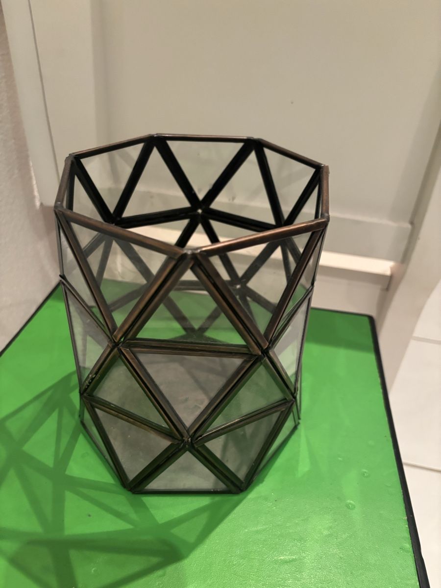 Portacandele: Windlicht / Kerzenständer - Metall Glas – Usato da Thalwil venduto da Sterla 2