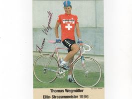 Autogrammkarte von Ex-Radrennfahrer Thomas Wegmüller CH