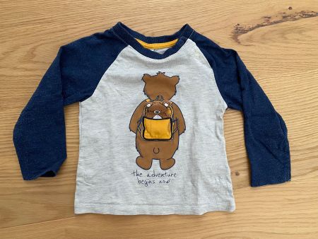 Dopodopo Baby Langarmshirt 86 mit herziger Applikation Bär