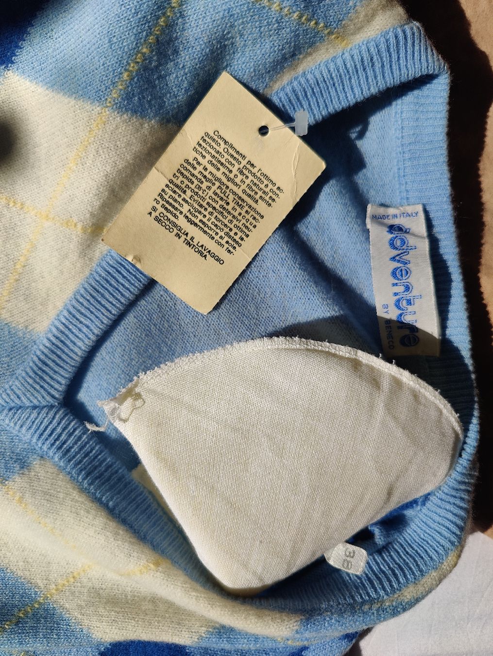 Maglioni & Felpe: Vintage Blue Argyle Lambswool Sweater – Nuovo (secondo la descrizione) da La Tour-de-Peilz venduto da dAutrefois 8