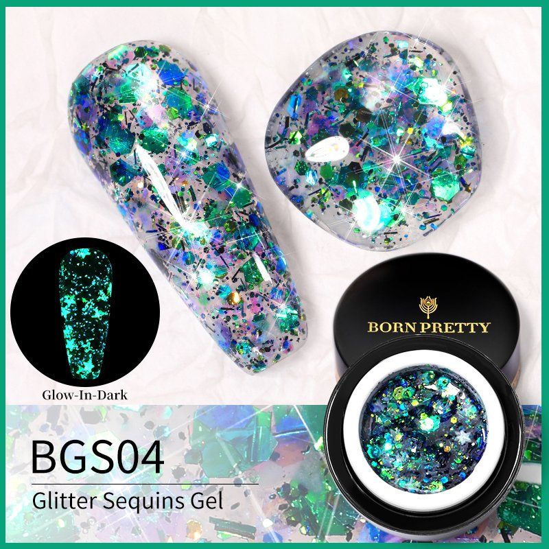 Unghie finte: Glitter Sequins UV Gel - 8 Farben-Set Nail Art – Nuovo e nell'imballaggio originale da Riffenmatt venduto da Nail_Art_Outlet 5