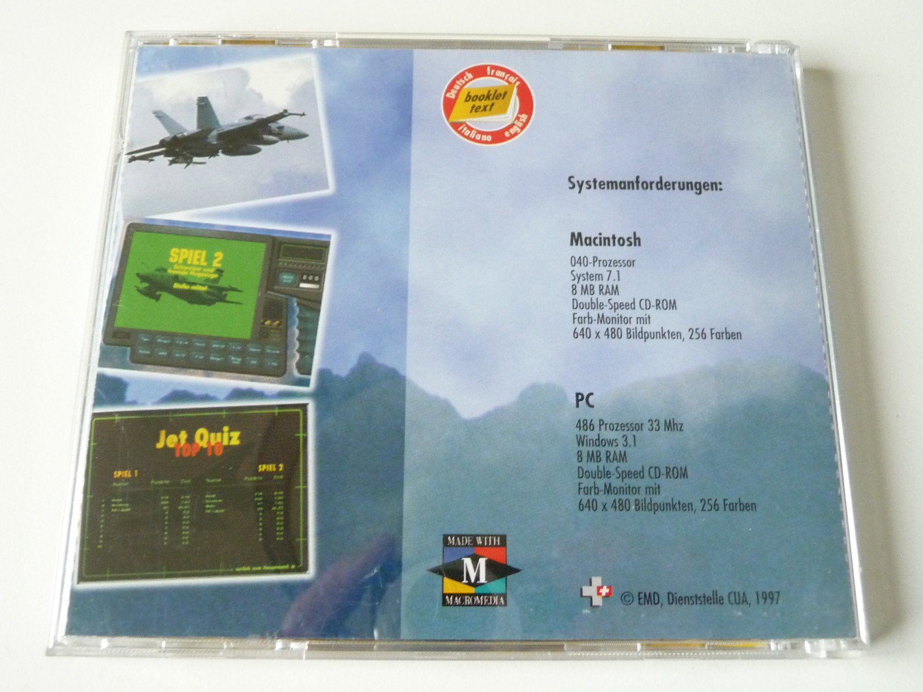 CDs: Lernprogramm Flugzeugerkennung Schweizer Armee 1997 Jet Quiz – Neu (gemäss Beschreibung) aus Winterthur von ricofly 1