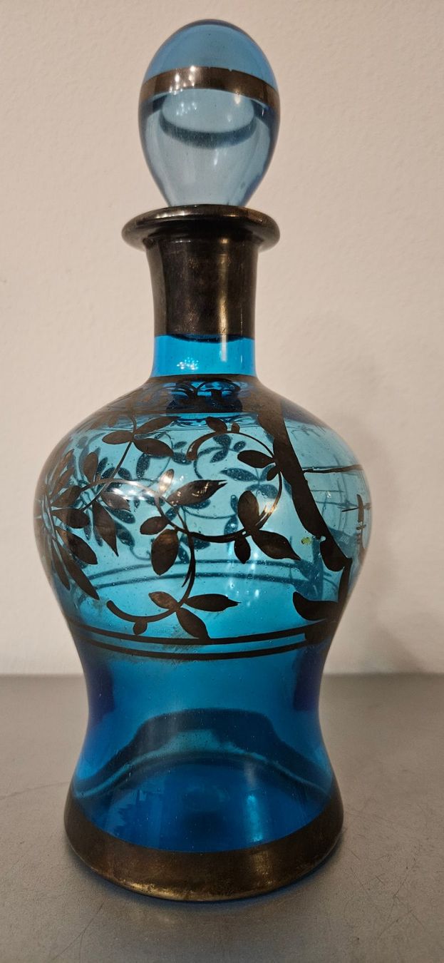 Murano Caraffe: Murano Karaffe Kobaltglas ORIGINAL um 1950 Hand Made TOP – Usato da Uttwil venduto da TG-Lupa 2