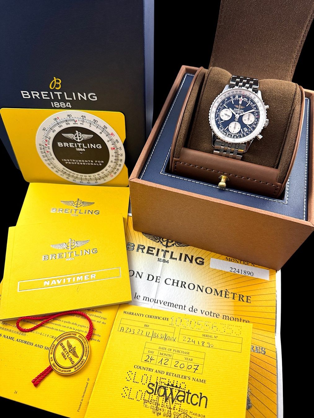 Breitling Orologi: Breitling Navitimer Chrono Automatic 42mm Fullset *U1542 – Usato da Zürich venduto da GalerieInauen 1